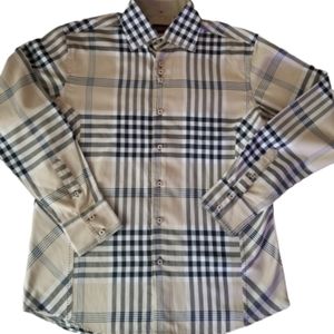 Albertini Westerm plaid button shirt for men's